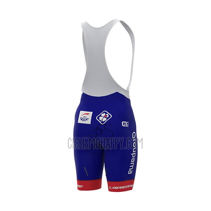 Groupama FDJ Cycling Jersey Bib Short 2022 Short Sleeve Red Blue